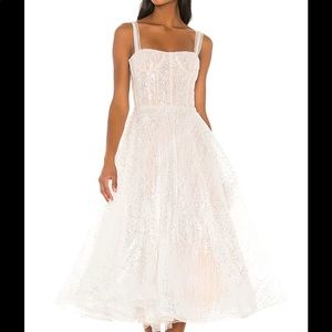 Mademoiselle Bridal Midi Dress in White